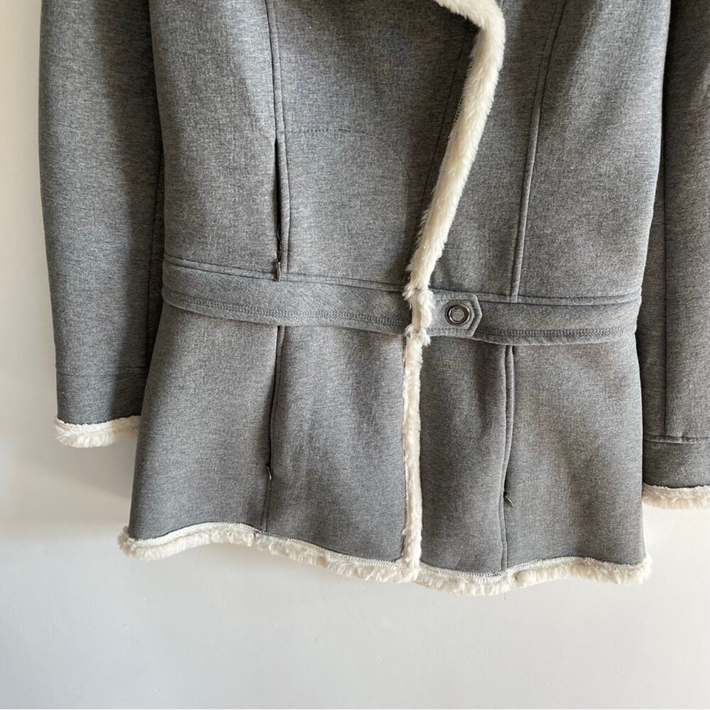 Athleta 2 in 1 Convertible Faux Fur Moto Jacket - Picture 10 of 12